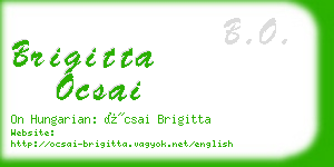 brigitta ocsai business card